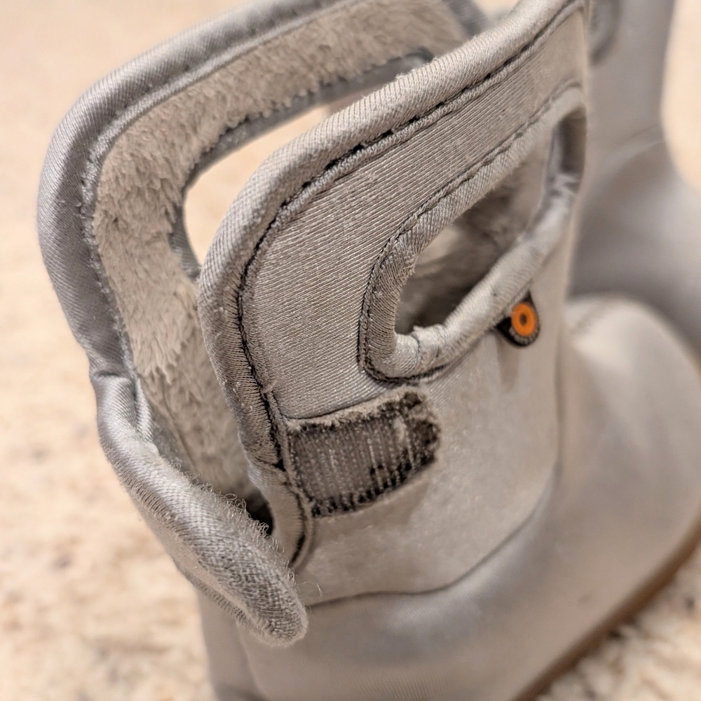 Silver Toddler Bogs Boots - Picture 3 of 10